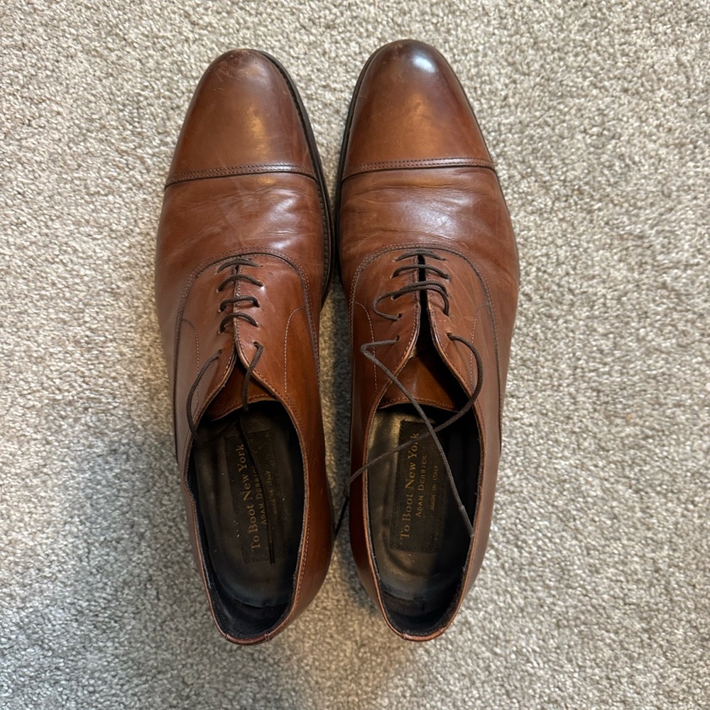 To Boot Rich Brown Leather Oxfords